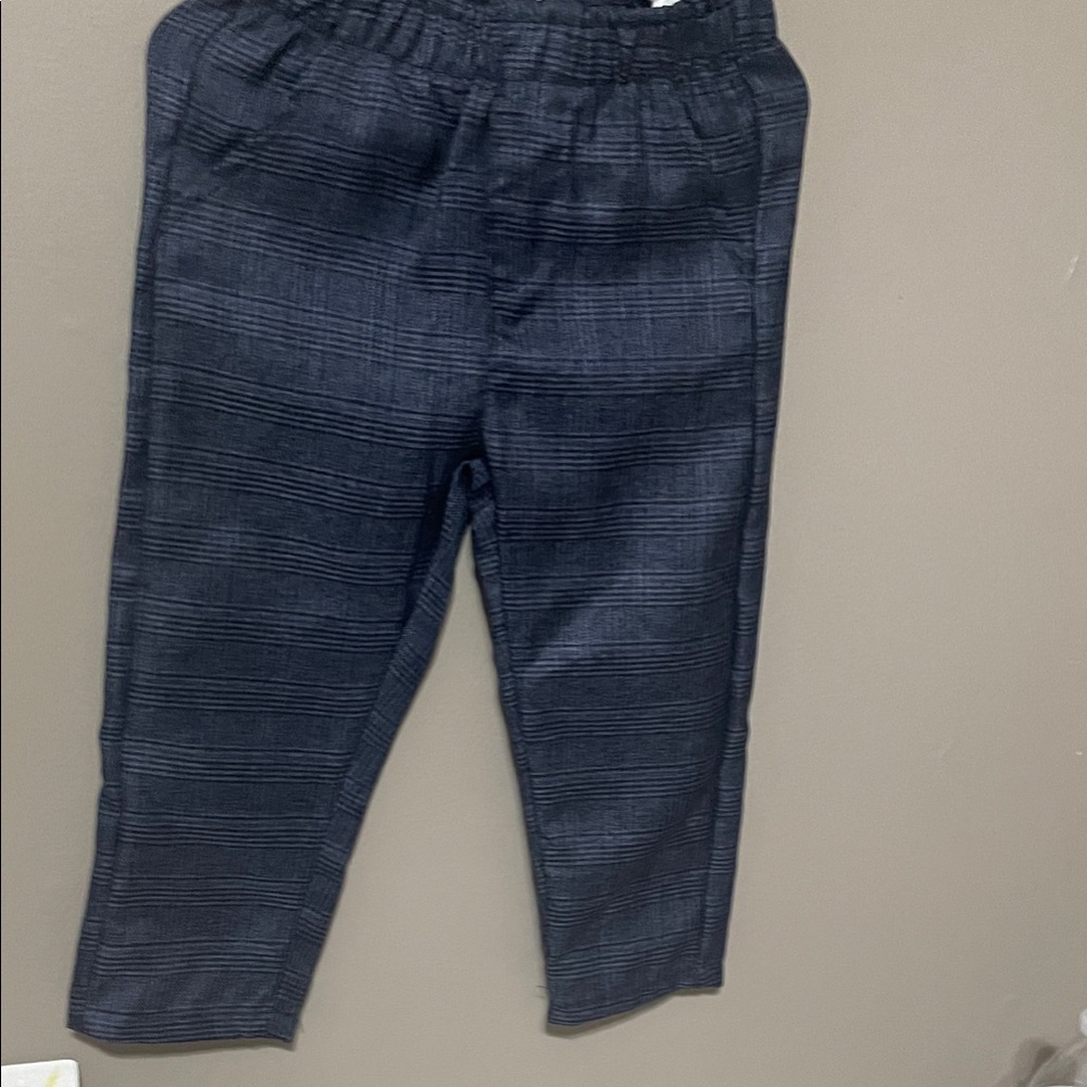 Tahari Kids Navy Checkered Vest, pants , shirt and Bow Tie Set - Picture 3 of 4